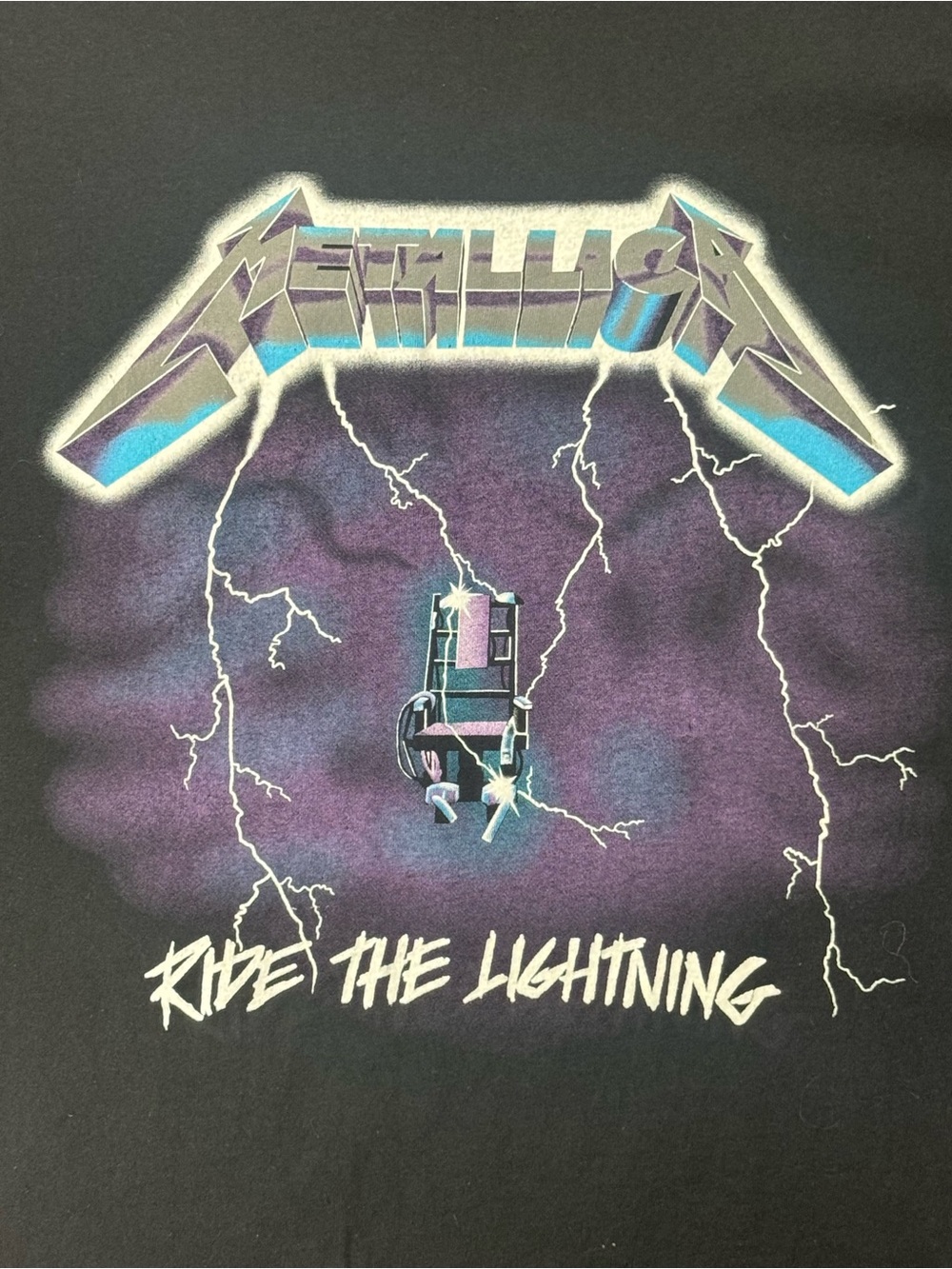 Metallica Ride The Lightning Graphic Cotton T-shirt XXL 25” (very minor pilling)